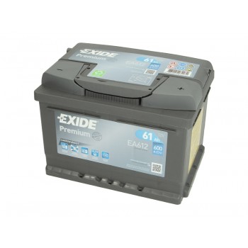 Аккумулятор Exide 61Ah/600A PREMIUM EA612