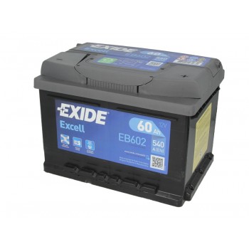 Аккумулятор Exide 60Ah/540A EXCELL EB602
