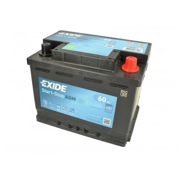 Аккумулятор Exide 60Ah/680A START&STOP AGM EK600