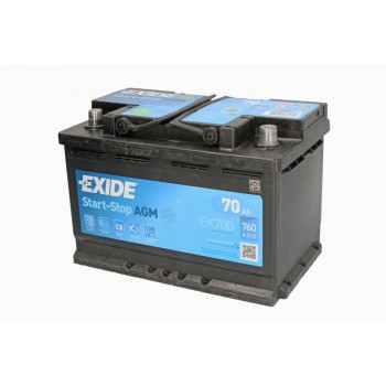 Аккумулятор Exide 70Ah/760A START&STOP AGM EK700