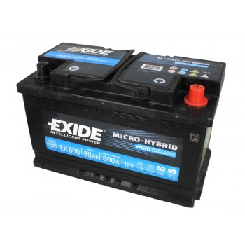 Аккумулятор Exide 80Ah/800A START&STOP AGM 	EK800